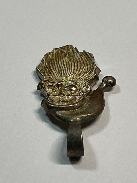 Vintage Sterling Silver Jolly Santa Clause Head Pendant. 1 1/8 inches long - Picture 4 of 8